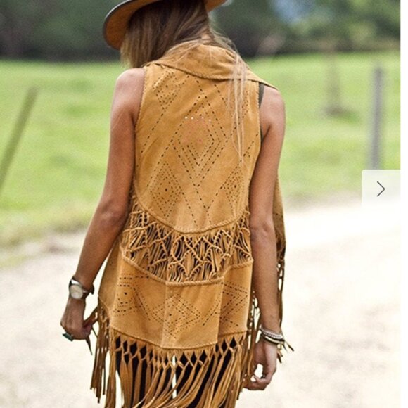 Mahiya Nomad Vest Tan Suede NWT SOLD OUT - Picture 4 of 11